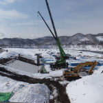 石狩川改修工事の内 空知川赤平右岸市街築堤樋門工事