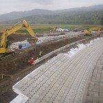 石狩川改修工事の内　滝川河川事務所管内河岸保護工事