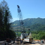 旭川十勝道路　富良野市　新富良野大橋橋台工事
