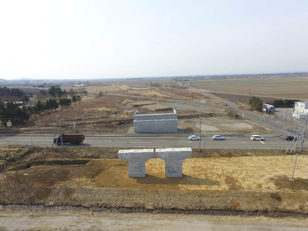 道央圏連絡道路　長沼町　南長沼ランプ橋下部工事