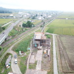 一般国道12号　美唄市　光珠内跨線橋仮橋設置工事