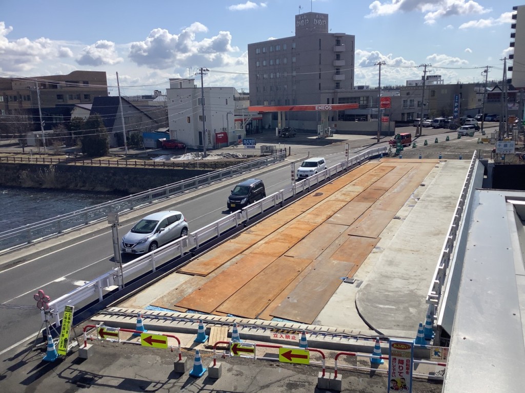 一般国道36号　千歳市　千歳橋上部工事