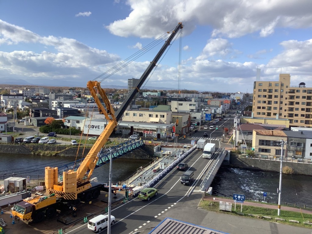 一般国道36号　千歳市　千歳橋上部工事