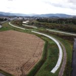 石狩川改修工事の内　雨竜川幌加内上流外法尻保護工事