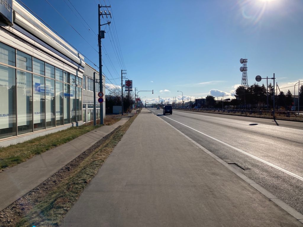 一般国道36号 千歳市 錦町改良外一連工事