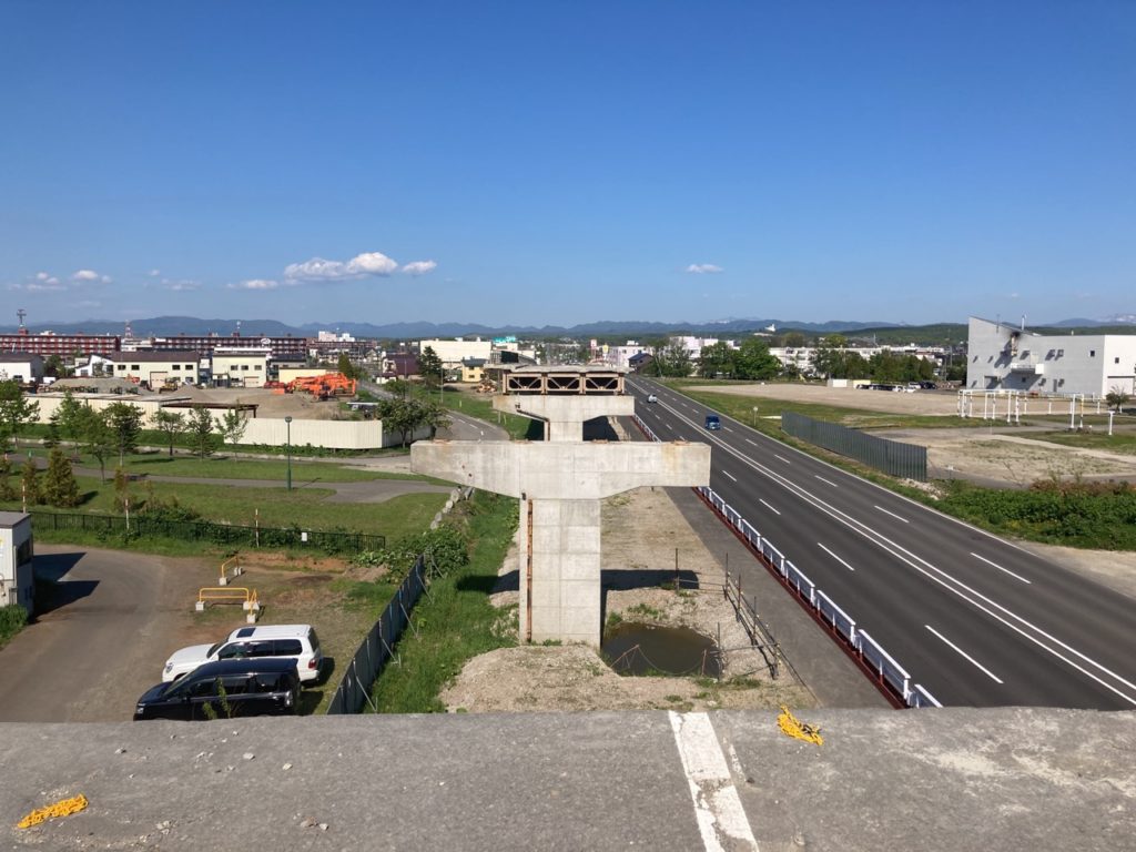 一般国道12号　岩見沢市　大和跨線橋撤去工事