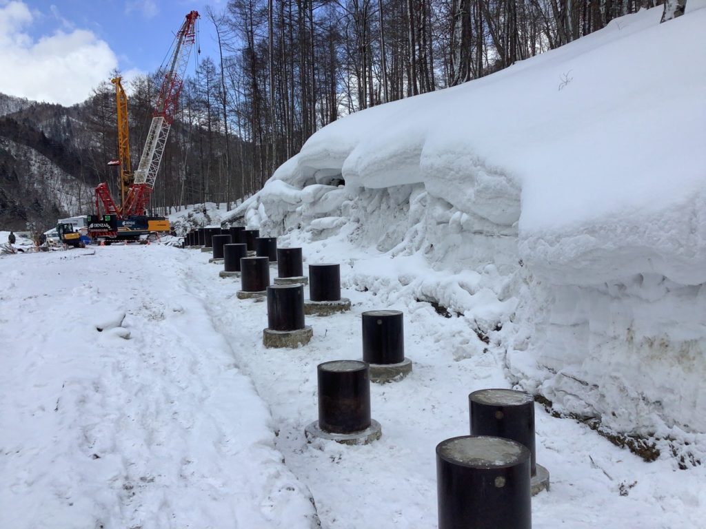 美唄富良野線特定交付金（地すべり対策工）工事（美唄工区）