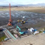 石狩川改修工事の内　北村遊水地豊里中央工区周囲堤工事