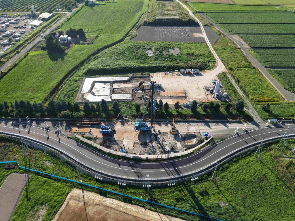 道央圏連絡道路 長沼町 長沼ランプ橋下部工事